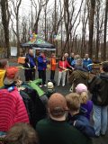 NVRT Ribbon Cutting — Town officials, trail supporters, and committee members kick off the opening ceremonies for the Wilton Center Loop Demonstration Trail.
